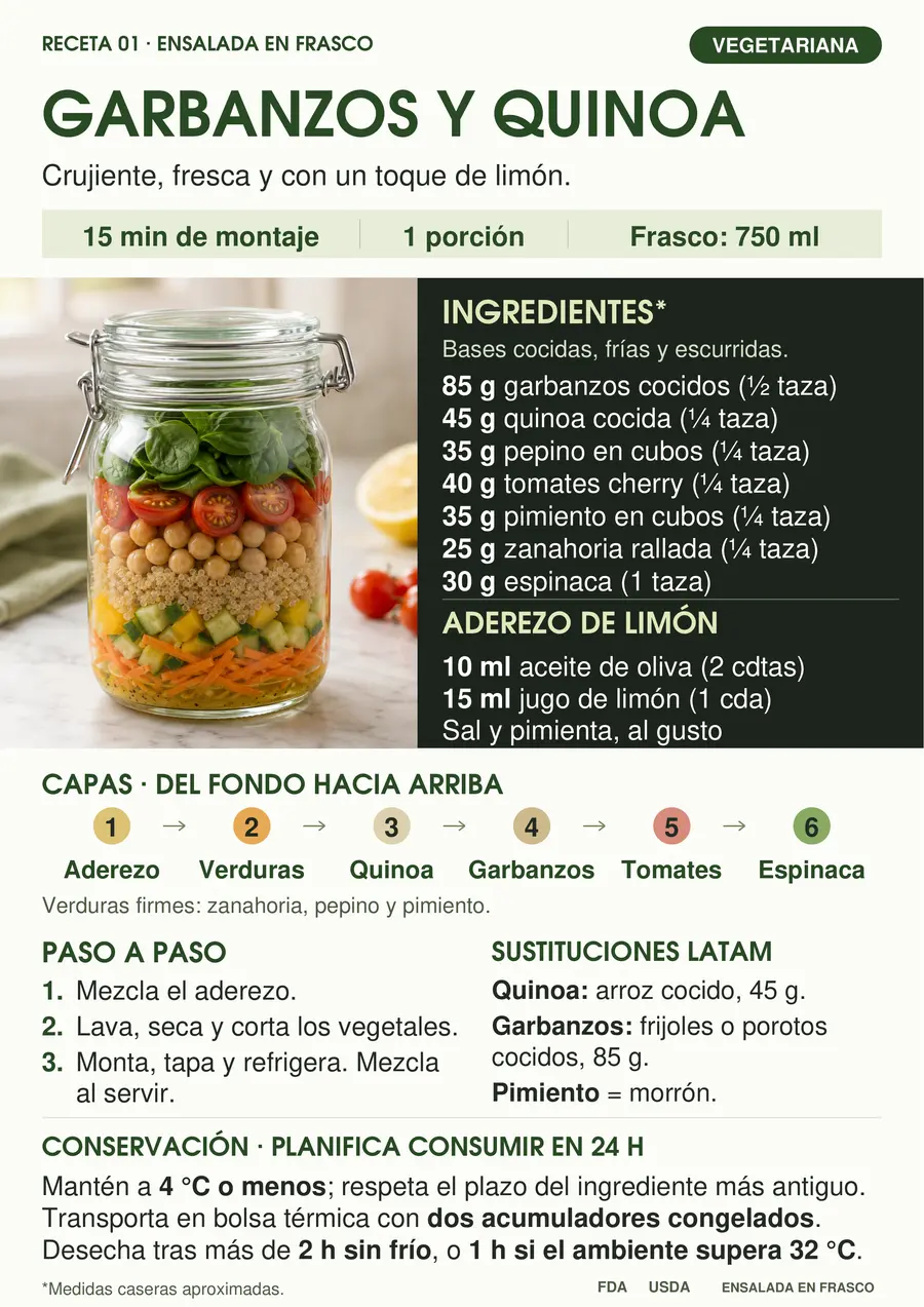 Receta de garbanzos y quinoa