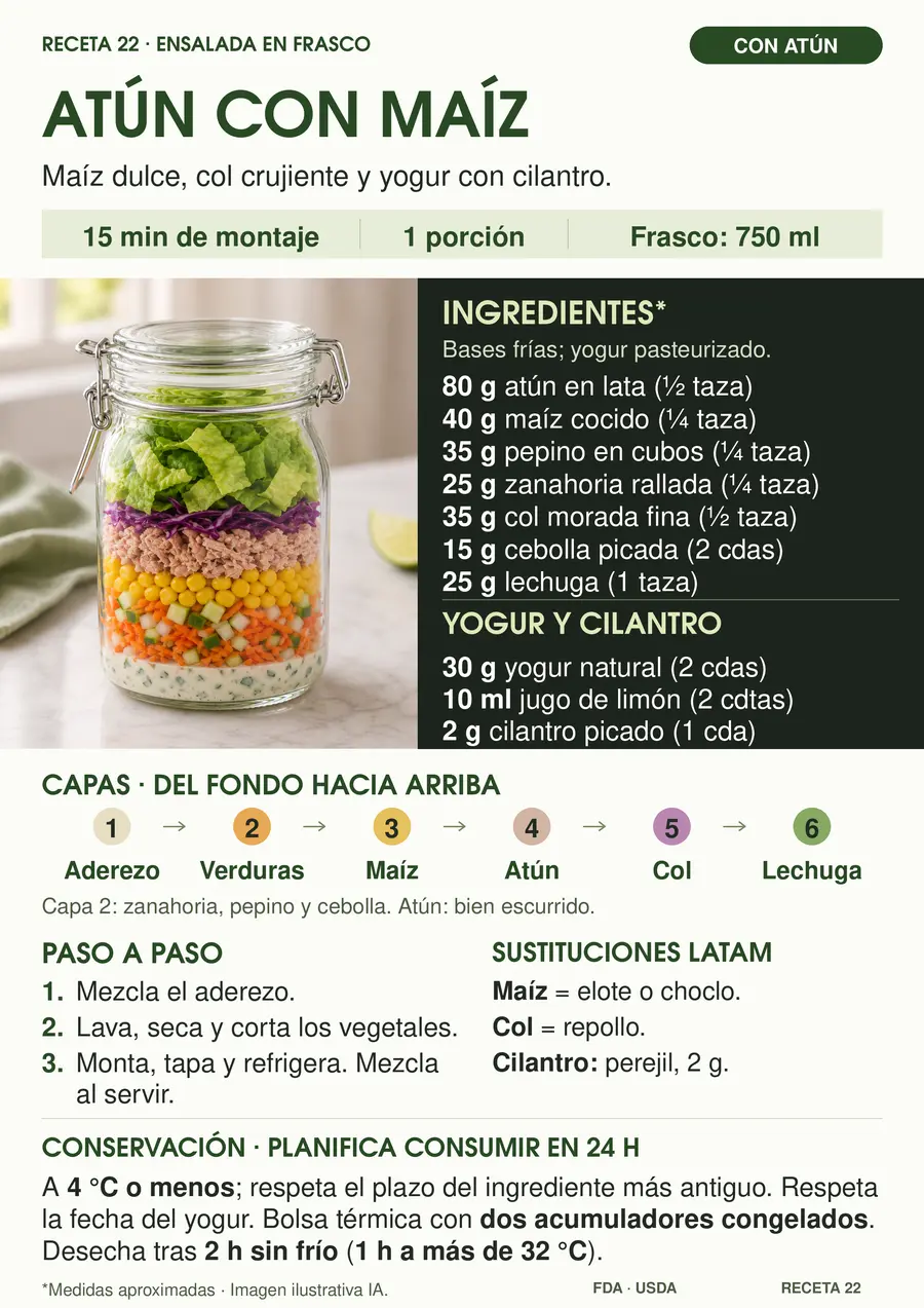 Receta de atún con maíz